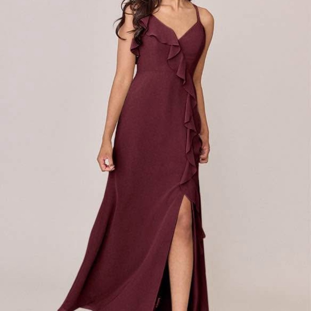 Cabernet Ruffle Dress Size 14